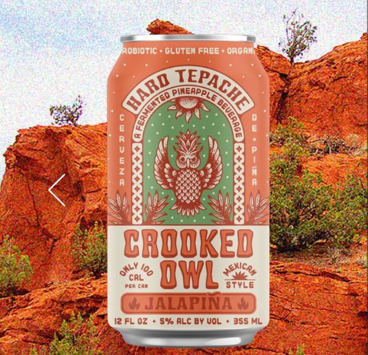 Crooked Owl Jalapina Hard Tepache (Pineapple Hard Cider) 12 oz
